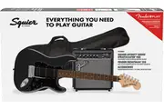 Fender Squier Affinity Series Stratocaster HSS Pack w/ Frontman 15G Amp (Charcoal Frost Metallic)