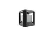 RUBIK Wall Light Surface Mounted 20W Square Matte Black 3000K IP65 4 x Opal Diffuser 850LM
