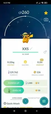 Pokemon Shiny Pikachu Male XXS Size With Summer Style Hat - TRADE - Description