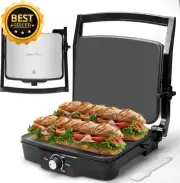 Panini Press Electric Griddle, Panini Grill Press Sandwich Maker Press, Grilled