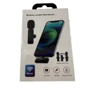 Wireless Lavalier Microphone For iPhone Live Stream Mic One To One New