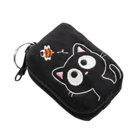 在飛比找momo購物網優惠-【KIRO 貓】小黑貓 雙層 拉鍊小物收納/鑰匙/零錢包(8