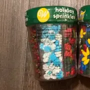 ONE shaker WILTON Christmas Holiday Sprinkles Mix 6 varieties, 6.5 oz each