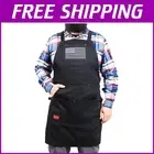 Durable 10 oz Cotton Cooking Apron with Adjustable Straps & American Flag Design