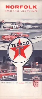 1964 Texaco Road Map: Norfolk NOS