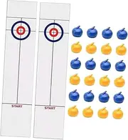 yuksok Tabletop Curling Game Fun Family Games Parent Child Interaction Shuffleboard Gaming Miniature Games for Indoor Activity Home