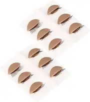 NOLITOY Realistic Silicone Mannequin Head Eyelids Lash Extension Practice Tool Set