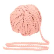 25 Yards Pom Pom Trim Ribbon, 0.5" Wide Snowy White Ball Fringe Trim