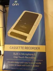 ONN MCR-976 Cassette Tape Recorder Player Built-In Microphone Recording