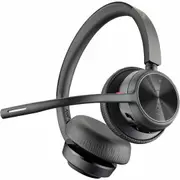 Poly Voyager 4300 UC 4320 Wireless On-ear, Over-the-head Stereo Headset - Black - Siri, Google Assistant - Binaural - Supra-aura