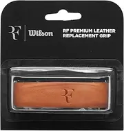 Wilson WR8444301001 Tennis Badminton Grip Tape RF Leather REPL Grip (RF Leather Replacement Grip) 1 Piece Black