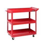 Giantz 3-Tier Tool Cart Trolley Workshop Garage Storage Organizer Steel Red New