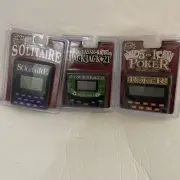 Classic Blackjack21 Solitaire And Poker Electronic Handheld Travel Game