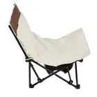 (Beige)Beach Chair Support Portable Folding Reclining Back Beach Chair For FA