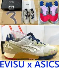 在飛比找Yahoo!奇摩拍賣優惠-BLACK全新EVISU x ASICS GEL-LYTE 