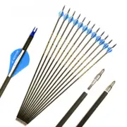 12pcs ID 6.2mm Spine Pure Carbon Arrow for Archery Compound/Recuvre Bow Hunting