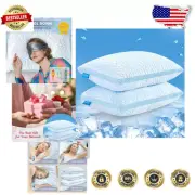 King Size Set of 2 Double-Sided Cooling Pillows for Hot Sleepers - Medium Soft