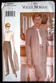 VOGUE WOMAN SEWING PATTERN - JACKET SKIRT & PANTS - SIZE 14-16-18