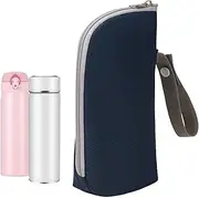 Kids Bottle Carrier - Insulated Bottle Bag, Kids Bottle Holder for Hanging | Insulated Bag, Pram Accessories | Children's Hanging Bottle Holder, Insulated Bag, Travel Kids Bottles, Dark Blue, see
