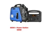 1* Gentrax 800W Max 700W Rated Inverter Generator + 1* VoltX 600W 307Wh Portable Power Station