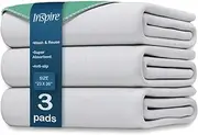 Inspire Super Absorbent Reusable Underpads Waterproof Incontinence Bed Pads Washable | Adult Incontinence Pads for Bed | Chucks Pads Washable (23" X 36" Reusable 3 Pack)
