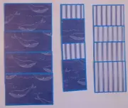 #2525 WHALES NAUTICAL SEA SCRAPBOOK PAGE MAT SET JUNK JOURNAL EPHEMERA - TONYA