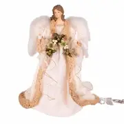 UL 10-Light 16-Inch Sage Casual Angel Tree Topper 16-Inch