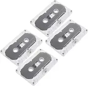 OSALADI 30-Minute Recording Cassette Tapes 4pcs Blank Audio Tapes DIY Retro Party Favors Protective Case for Longevity