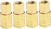 4pcs Npt Female Air Hose Quick Connect Adapters Threaded Pneumatic Couplers for Industrial Tools Quick Connect Air Fittings for Efficient Connection