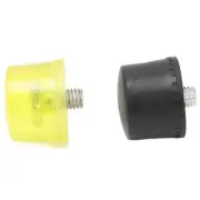 2 Set Rubber Striking Head Hammer Mallet Accessories Yellow Black Dia 25mm New