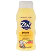 Zest Exfoliate and Smooth Body Wash - Coconut Milk and Mango Butter For Women 20 oz Body Wash