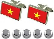 [Select Gifts] Shirt Dress Studs Vietnam Flag Cufflinks