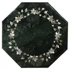 Green Marble MOP Inlay Stone Art Side Sofa & Garden Bedroom Table Top Decors