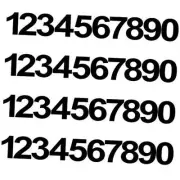 40 Pcs 4 Sets Vinyl Mailbox Number Decals for Cars Waterproof 4 Inch Black