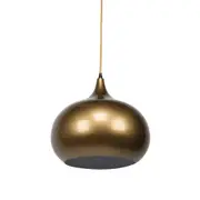 Mini Kirby Inverted Bowl Metal Pendant Light Lamp - Pearl Gold.