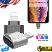 IPhone 14 13 12 11 IPad OTG to micro SD TF Card Reader adapter lightning memory