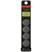 Three By Three Snap! Super Strong Small Magnets Silver 4 Pack