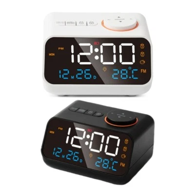 Digital Alarm Clock Bedside Clocks with FM Radio and Voice Control Activation