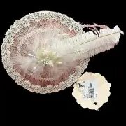 Dollcake "For the Lady" Pink Lace & Feather Fascinator Headband With Feather Det