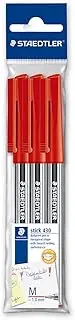 STAEDTLER Ballpoint pen stick 430 M red - 3 pens
