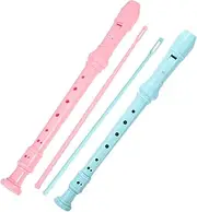 Yardwe Beginners German Flute for Boys and Girls 8-hole Soprano Recorder Abs Material Lightweight for Music Lessons