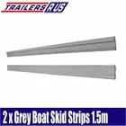 2 x Boat Trailer GREY Skid Strips Teflon Grooved Slides Centre 50mm x 1.5M Long