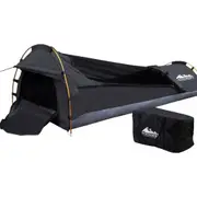 Camping Swags Single Biker Swag Grey Ripstop Canvas
