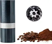 1Zpresso Q Air Manual Coffee Grinder-Black, Mini Slim Travel Sized Fits in The Plunger, Stainless Steel Conical Burr, Numerical Adjustable Setting for Pour Over French Press Cold Brew