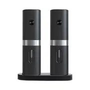 Electric Salt And Pepper Grinder Set Rechargeable Salt Pepper Mill With Charging Base Led Light Adj xi