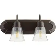Quorum International 5094-2-286 Fort Worth Bathroom Vanity Light Oiled Bronze