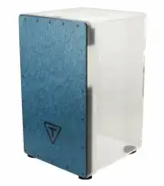 Tycoon 29 Series Clear Acrylic Cajon – Black Makah Burl Front Plate - TKX-29