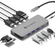 Laptop Docking Station for MacBook Air, Pro, M1/M2/M3 2016-2023, 12 in 1 USB ...