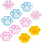 Veemoon 10pcs Cat Paw Shaped Mini Erasers for Students Portable and Compact Delicate Erasers for Writing and Drawing Kawaii Decorative Stationery for School and Home Use