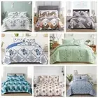 Floral Mandala Quilted Patchwork Comforter Bedspread Set Coverlet Rug Queen Size